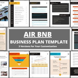 Airbnb Business Plan Canva Template, Small Business Planner, Start Up Workbook, Business Plan, Word, Side Hustle, EDITABLE Plan for AirBnB