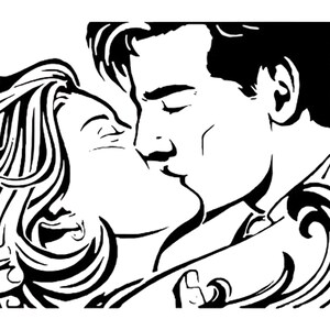 Pop Kiss-stencil