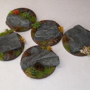 5 x 40mm Rock/slate bases