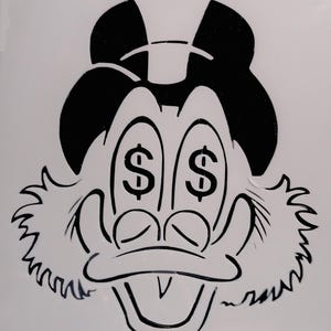 Scrooge mc Duck stencil