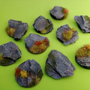 10 x Rock/slate bases 32mm