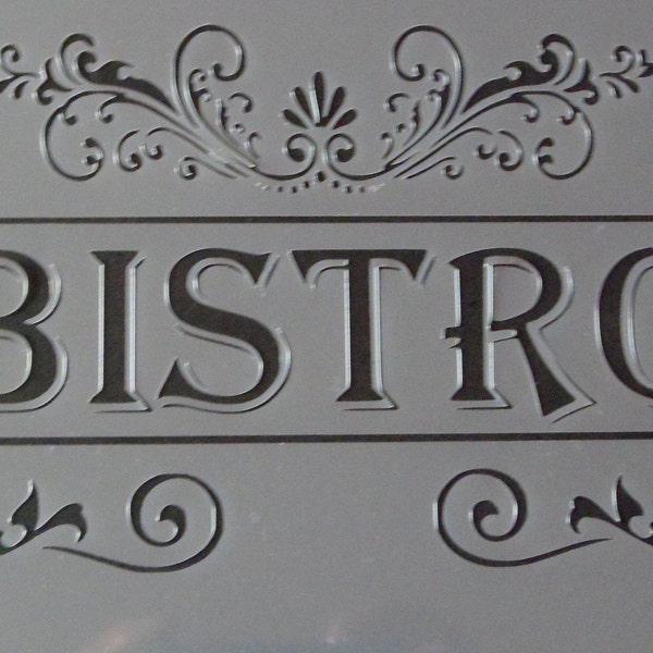 Pochoir Bistro français