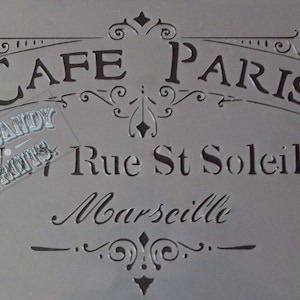 Cafe Paris stencil