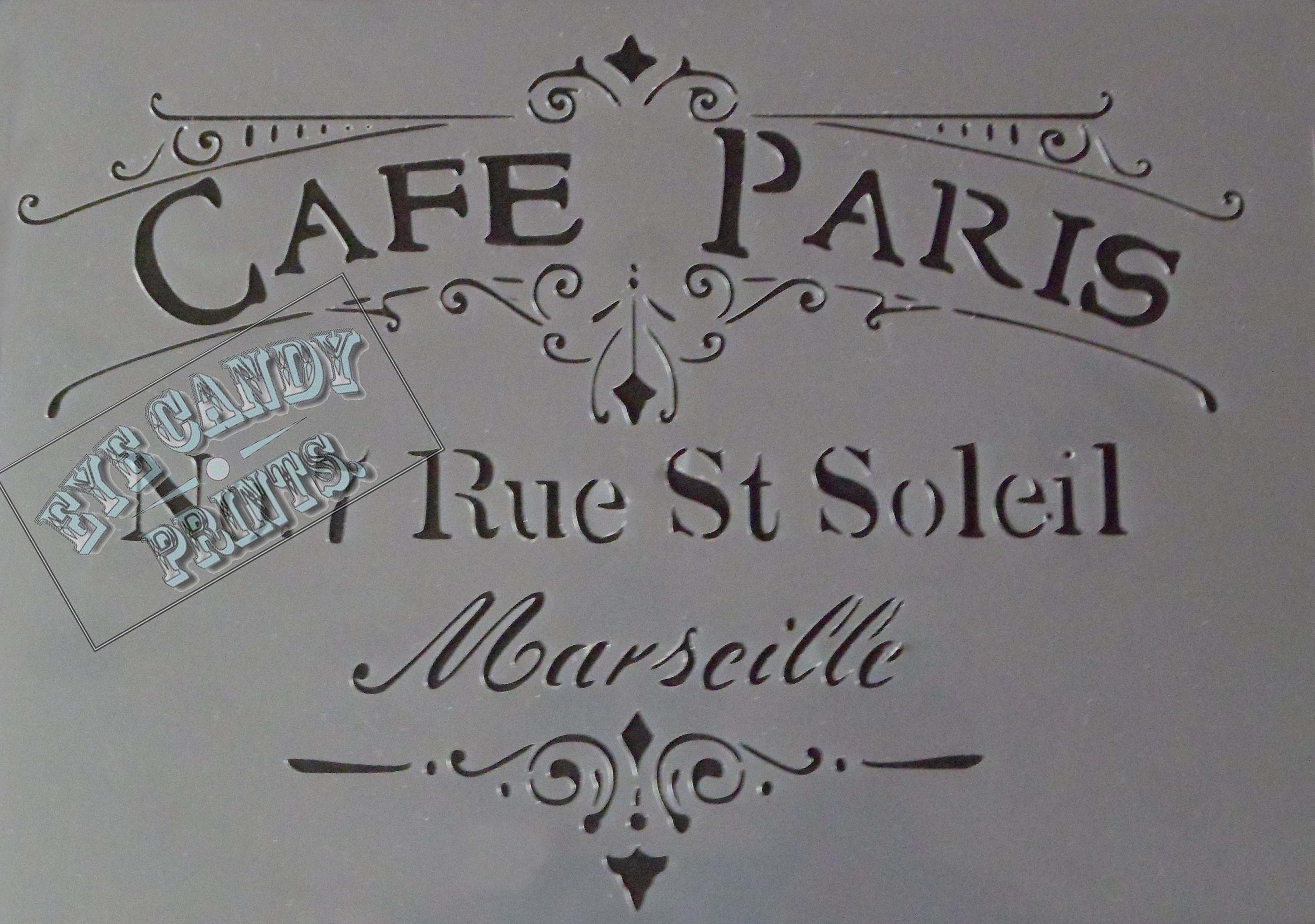 Cafe Paris Stencil - Etsy