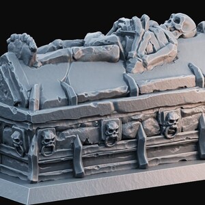 Coffin prop #2 resin cast miniatures 3d prints