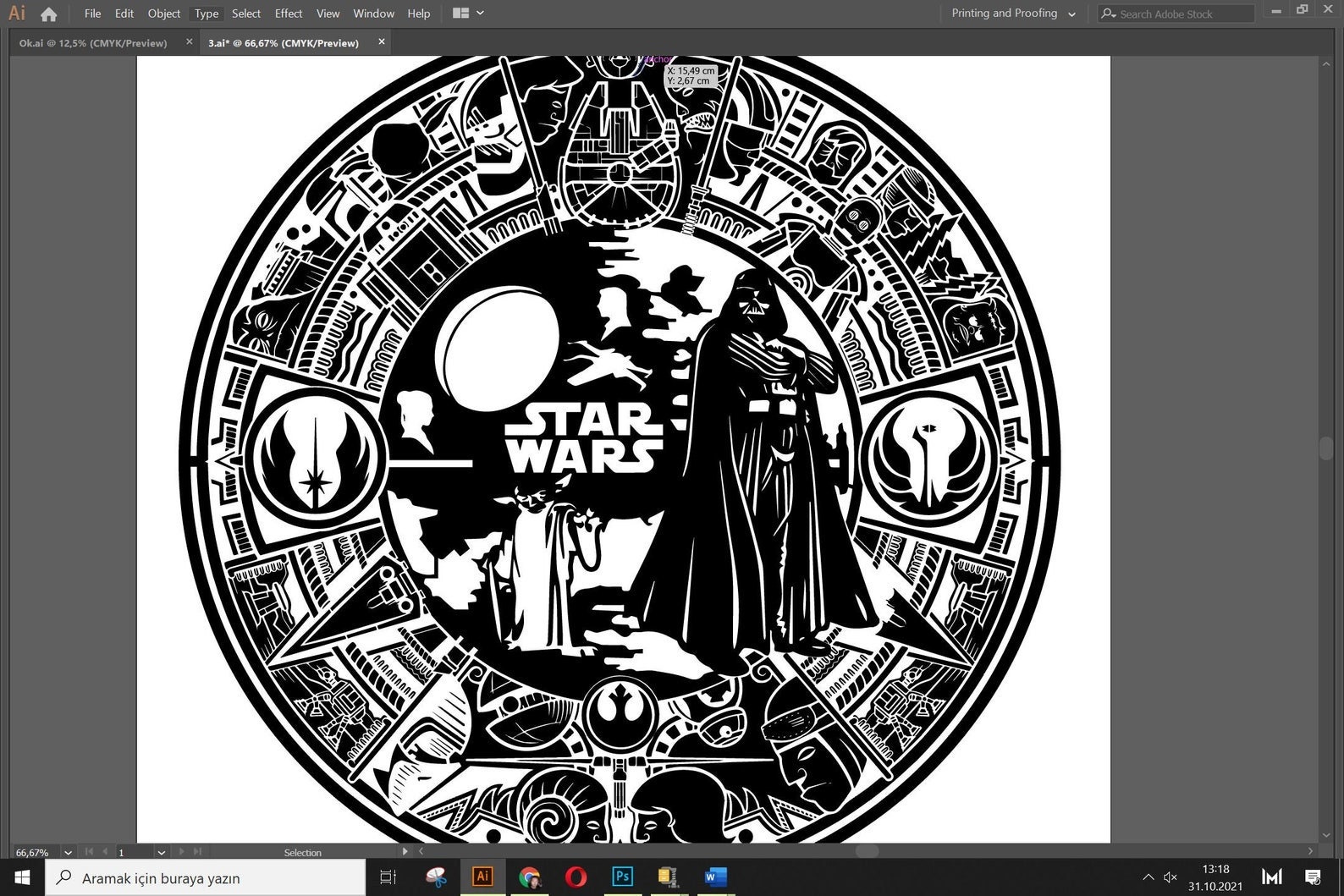 Star Wars Jedi Like Aztec Calendar Mayancalender Vector Dxf, Cdr,svg, for Cnc, Digital Art, Laser Cut, Glowforge, Silhouette - Etsy Finland