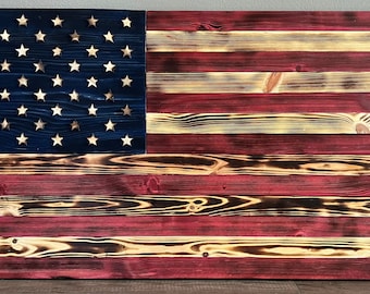 Wooden American Flag