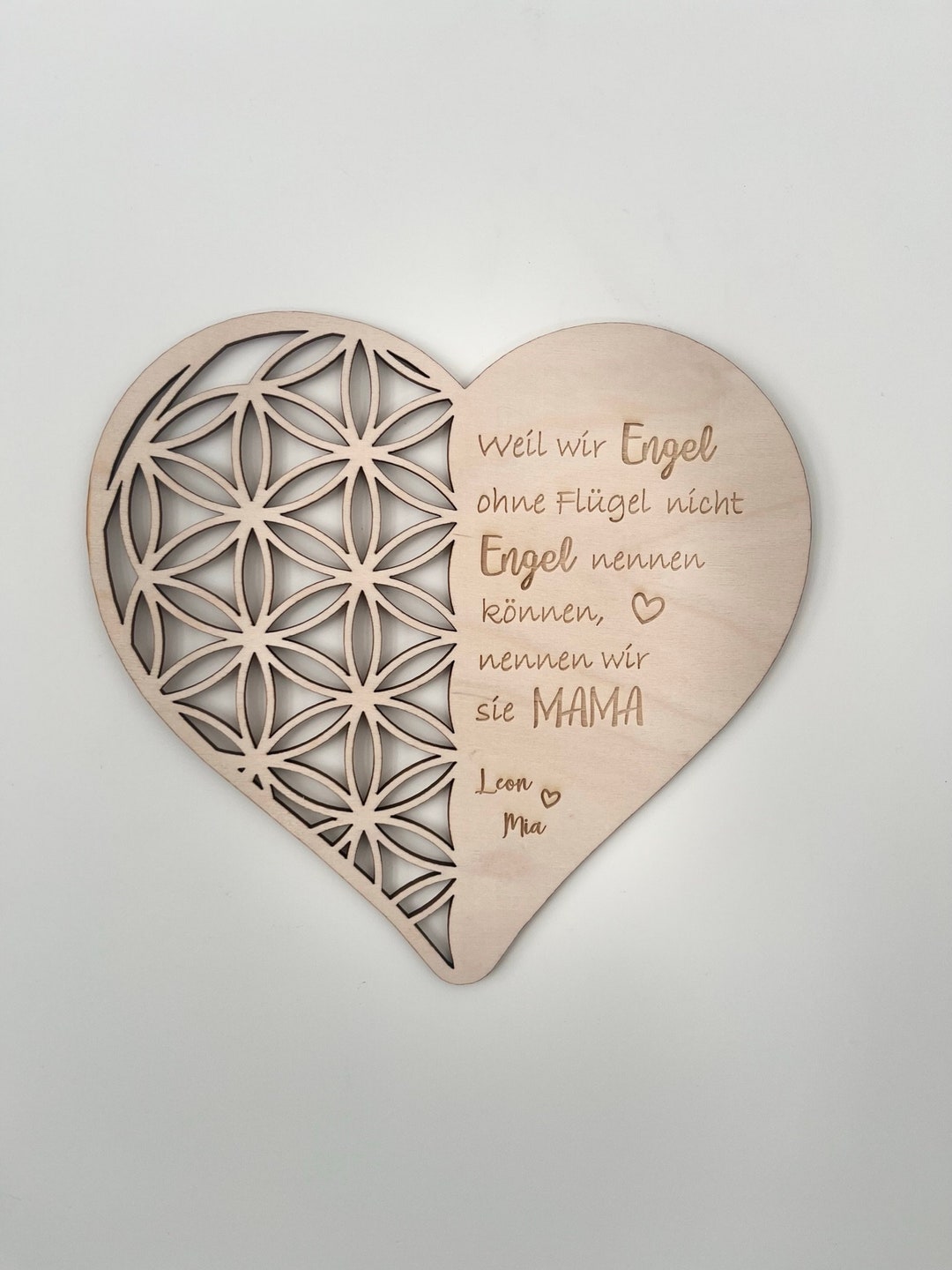 Lebensblume Holz Mama. Geschenk personalisiert. Mutter Weihnachten