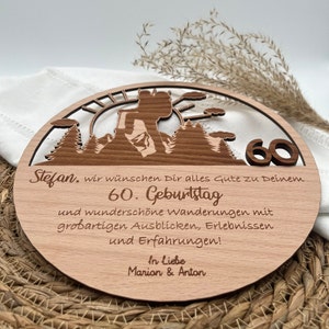 Geschenk für Wanderer. Geburtstag 60. Geburtstagsgeschenk 50. Geburtstag Sprüche. Geschenk 70 personalisiert. Runder Geburtstag Bergsteiger.