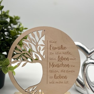 Baum des Lebens Holz. Lebensbaum. Familie Geschenk. Familienspruch