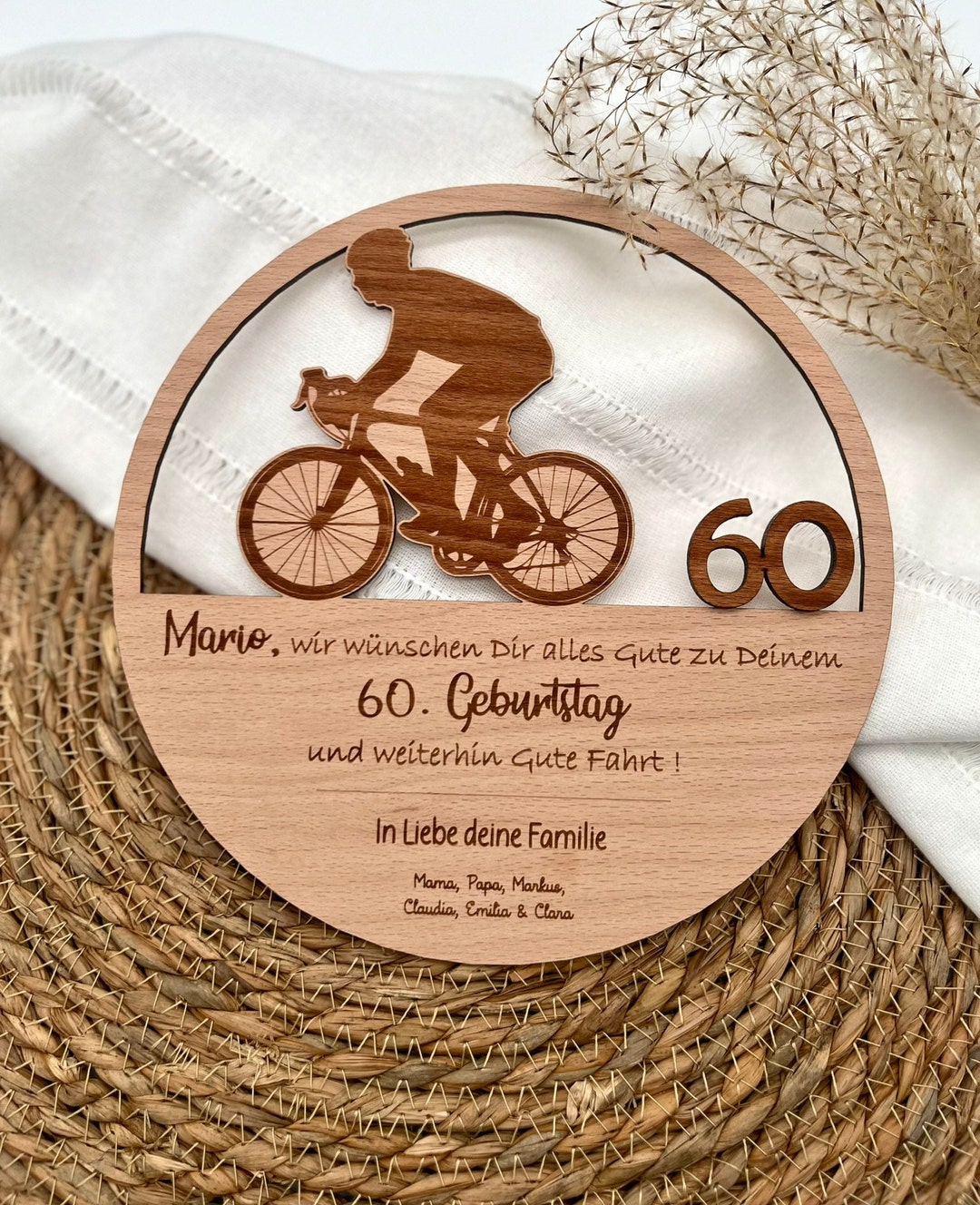 60. Geburtstag Schürze Für Radfahrer – Lustiger Spruch, 100% Baumwolle