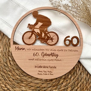 Geschenk runder Geburtstag Fahrrad. Fahrradfahrer Geschenk personalisiert. Geburtstag 60. Geschenk 50 Geschenk 40 Radfahrer. Mountainbike.