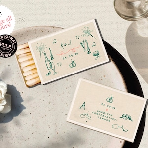 MATCHBOX FAVOR template  |  | unique, funky, colorful hand drawn illustrations | whimsical | 0030