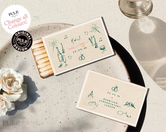 MATCHBOX FAVOR template  |  | unique, funky, colorful hand drawn illustrations | whimsical | 0030