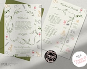 WEDDING WELCOME LETTER + timeline template | itinerary | welcome note | Italian destination | weekend events | handwritten hand drawn | 0036