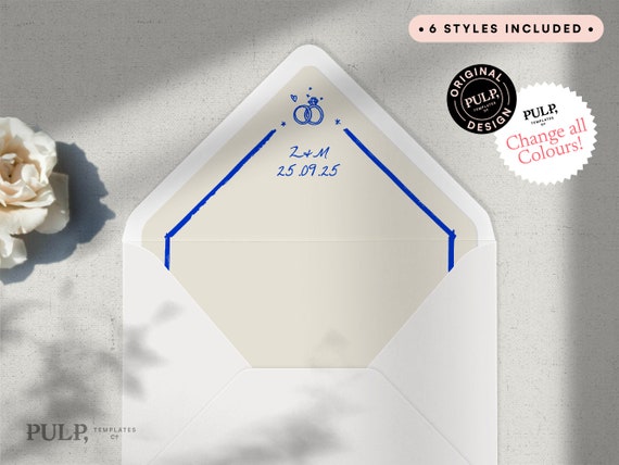 Usa Size ENVELOPE LINER TEMPLATE A7-5x7 A6-4x6 Invite Envelope