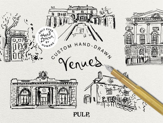 Custom Hand Drawn Venue Illustration