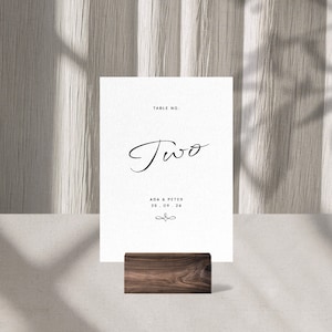 RECEPTION TABLE NUMBER | Calligraphy Table Numbers, Reception Table Numbers, Wedding Table Number Cards, Elegant Table Number | 0006