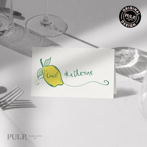 TABLE DES PLACES modèle | illustrations dessinées à la main | marque-places italiens, grecs, lunatiques | écrit à la main décalé et funky | 0066