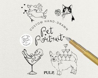 Custom Hand Drawn Pet Illustration