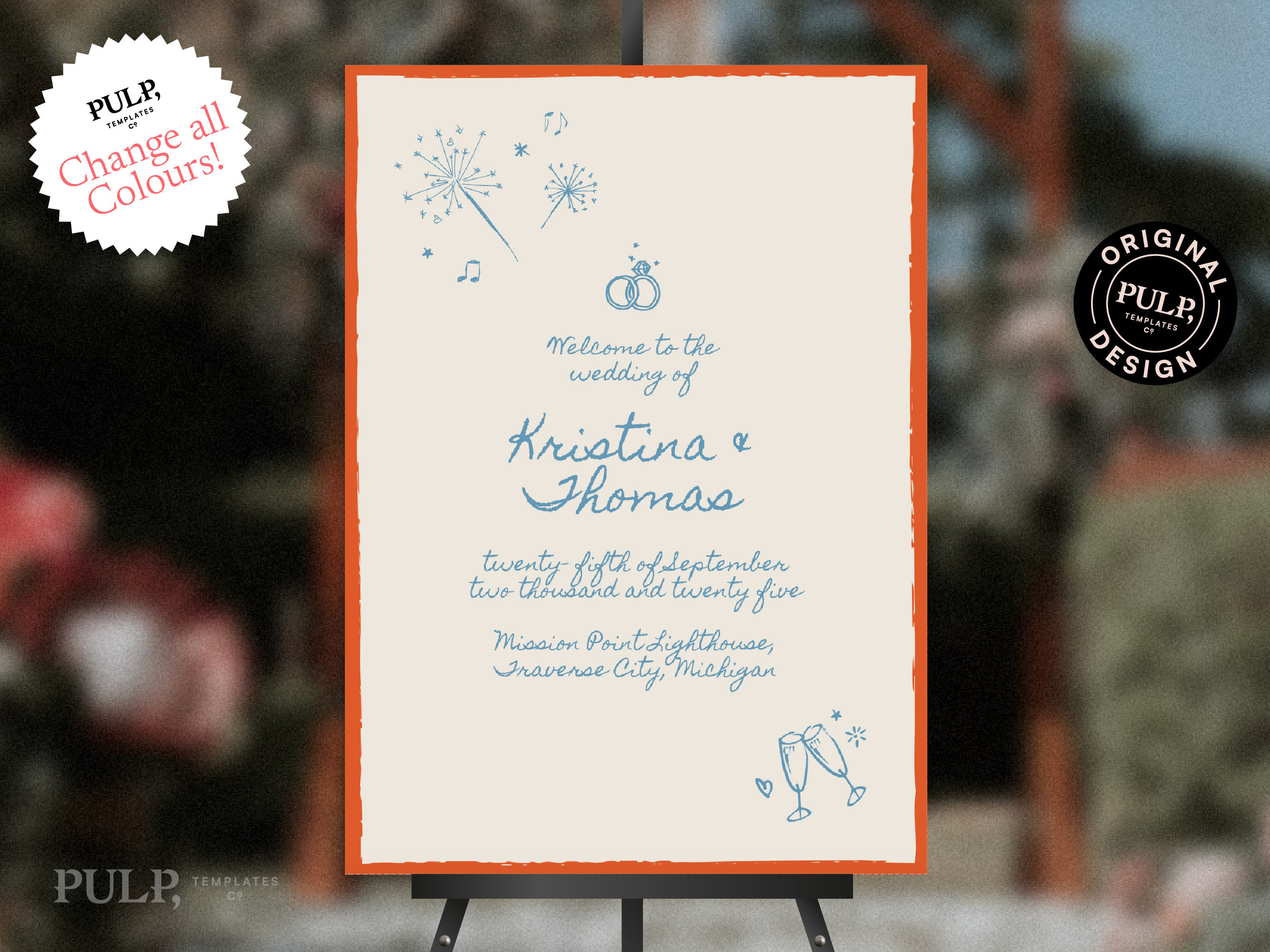 WEDDING WELCOME SIGN Template | Dinner Party | Wedding Rehearsal ...