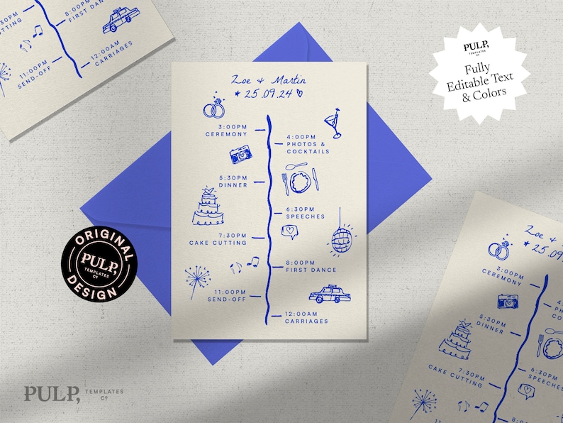 wedding-timeline-card-template-order-of-events-day-details-etsy