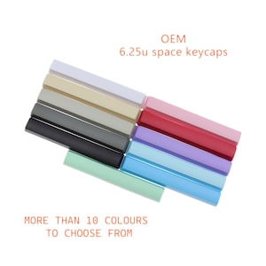 Capuchons de touche pour barre d&#39;espace PBT 6.25u Capuchon de touche pour barre d&#39;espace personnalisé 11 couleurs - Profil OEM