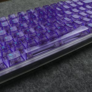 Purple Clear Keycaps Transparent keycaps Backlit keycaps Cherry keycaps for mechanical keyboards
