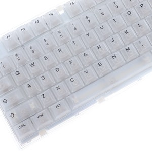 Clear Keycap 120 Key Set - Matte Surface - Transparent Keycaps - Translucent Keycaps - Clear Keycaps -  Cherry Profile