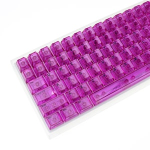 Fuchsia Clear PC Keycap Set: Backlit Cherry Profile, 120 Key