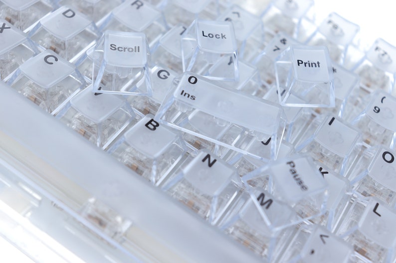 Clear Keycaps Set Blank Keycap Backlit Keycaps Cherry Keycaps ...