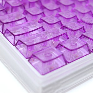 Purple Clear PC Keycap Set: Backlit Cherry Profile
