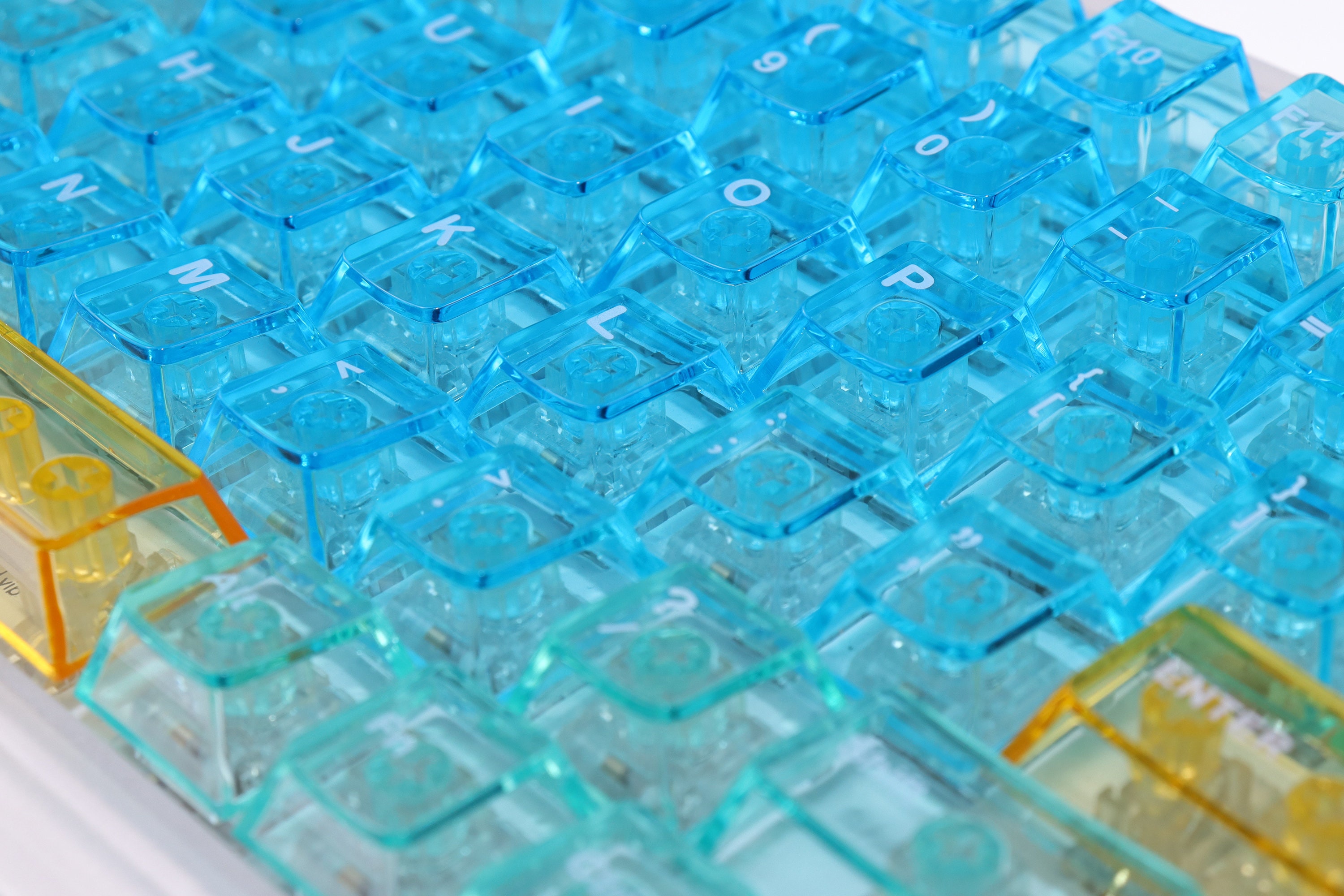 Matte Clear Rounded Keys Blue Gradient Clear Keycap Set: Cherry Profile, 150+ Keys - Etsy