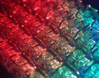 Clear PC Keycap Set: Backlit Cherry Keycaps for Mechanical Keyboard