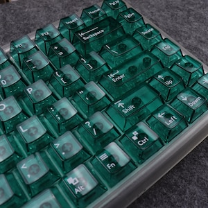Teclas transparentes verde-escuras Teclas transparentes Teclas retroiluminadas Teclas cereja para teclados mecânicos