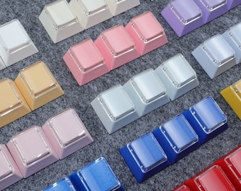 Relegendable Keycaps Benutzerdefinierte Tastenkappen Transparente Abdeckung Tastenkappen Doppelschicht-Tastenkappen Aufkleber Tastenkappen Cherry Tastenkappen