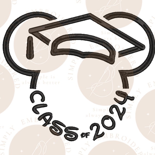 Class 2024 Embroidery Design Etsy