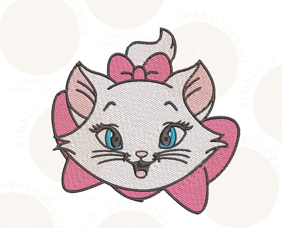 Marie Cartoon Cat Embroidery Design Machine Embroidery - Etsy Marie Cartoon Cat Embroidery Design Machine Embroidery - Etsy