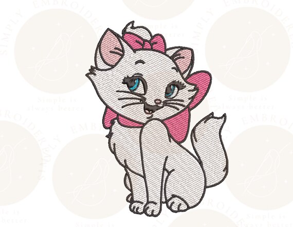 Marie Cute Cartoon Cat Embroidery Design Machine Embroidery - Etsy Marie Cute Cartoon Cat Embroidery Design Machine Embroidery - Etsy