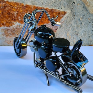Chopper Motorcycle Metal Art Bike Display. 13 X 6. Good enough