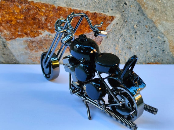 Motorcycle Miniature, Scrap Motorcycle, Metal Motorbike, Harley