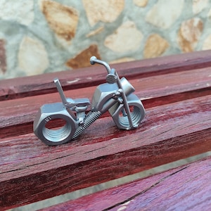 Mini Motorcycle- Scrap Metal Art, Nuts and Bolts Metal Sculpture- Motorbike Lover Gift