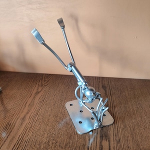 Nuts and Bolts Scuba Diver Metal Sculpture Unique Handmade Art