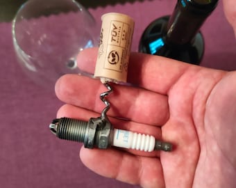 Wine Opener- Present for Wine Lover- Corkscrew Wine Opener- Wine Drinker Gift- Spark Plug Opener- Wine Key- Wine Related Gifts