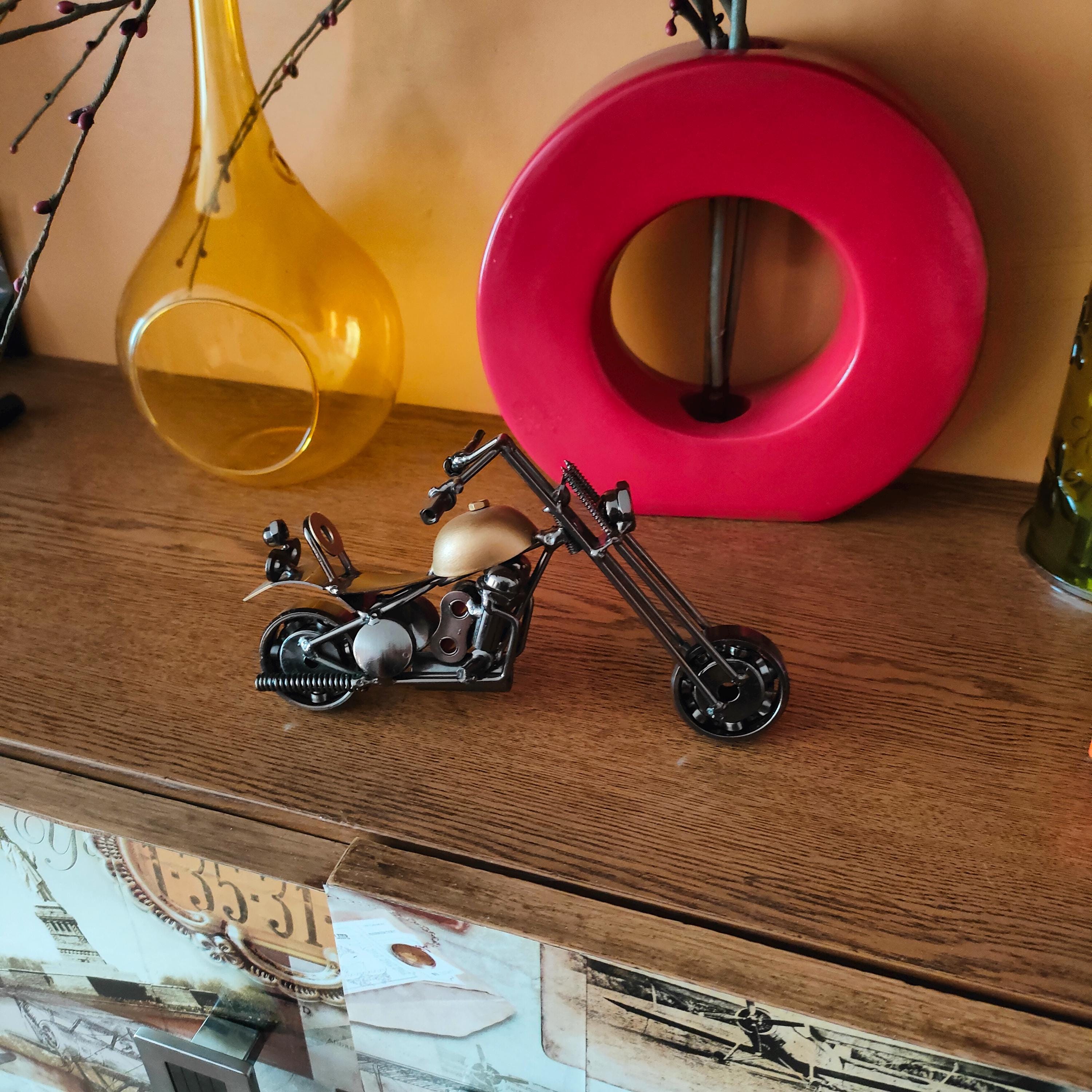 Handmade Scrap Metal Art Motorcycle Model Collection