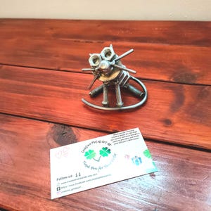 Cat Home Decor Sculpture, Cat Owner Gift, Cat Lovers Metal  Decor, Cat Mom Ornament, Cat Scrap Metal Art