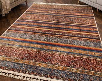 Türkische Teppiche, Vintage Stil, Traditioneller Teppich, Wollteppich, Wollteppich, Kelimteppich, 200x300, Kelimteppich,Teppich