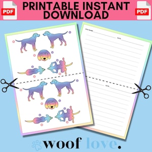Mapa de piel/cuerpo canino imprimible (EDICIÓN ARCO IRIS) / Plantilla móvil de peluquería canina / Formularios comerciales de peluquería canina / Formulario de registro de peluquería canina / Piel