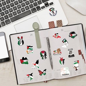 100 Palestine Sticker Pack For Laptop/WaterBottle/SkateBoard/Luggage/NoteBook/Kindle WaterProof Vinyl Sticker image 6