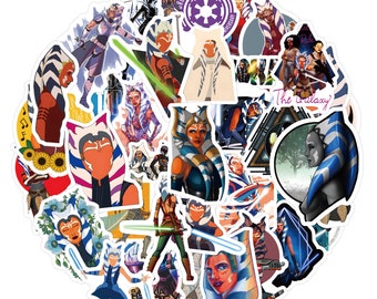 100 Ahsoka Sticker Pack For Laptop/WaterBottle/SkateBoard/Luggage/NoteBook/Kindle WaterProof Vinyl Sticker